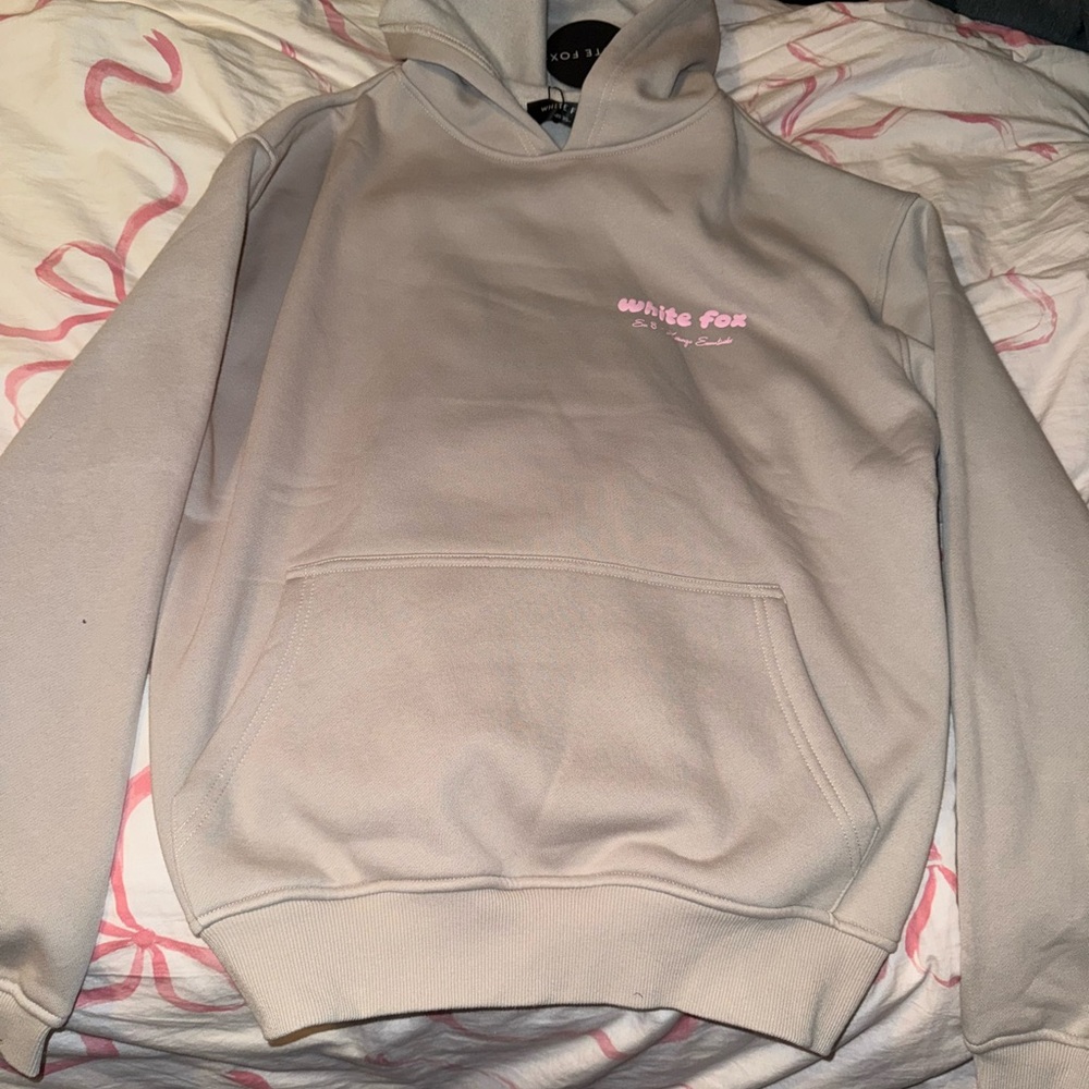 White Fox color moon Hoodie